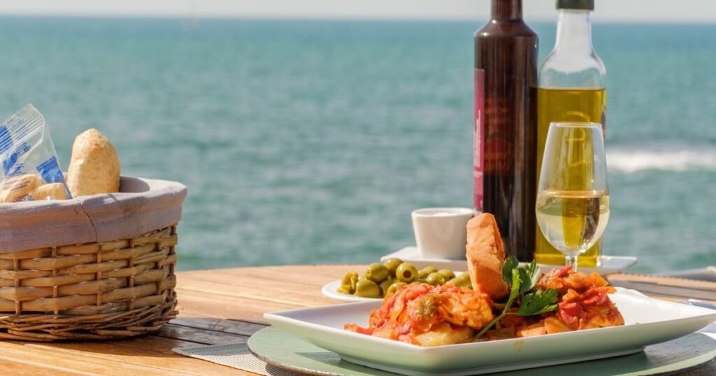 Mediterranean Diet vs American Diet - An Italian meal by the sea